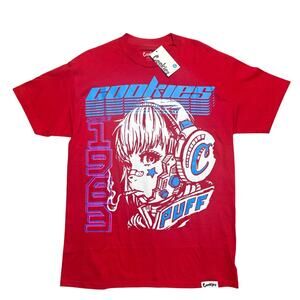NWT Men's Cookies Red T-Shirt - Size Large, 100% Cotton